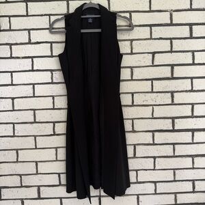 Ann Taylor Black Sheath Midi Dress Halter Neckline